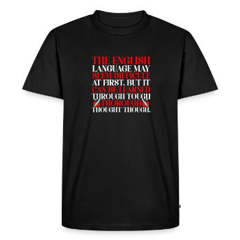 Teacher English Second Language Foreign Language - Men's Premium Organic T-Shirt - black - Front - Nico (187cm)