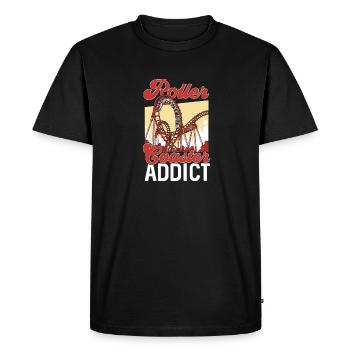 Roller Coaster Parc d’attractions Roller Coaster - T-shirt Premium bio Homme - noir - Devant - Nico (187cm)