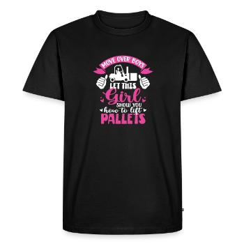 This Girl Show How To Lift Pallets Women Forklift - Men's Premium Organic T-Shirt - black - Front - Nico (187cm)
