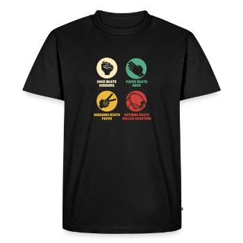 Roller Coaster Parc d’attractions Roller Coaster - T-shirt Premium bio Homme - noir - Devant - Nico (187cm)