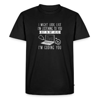 Medical Coder Coding Specialist - Men's Premium Organic T-Shirt - black - Front - Nico (187cm)