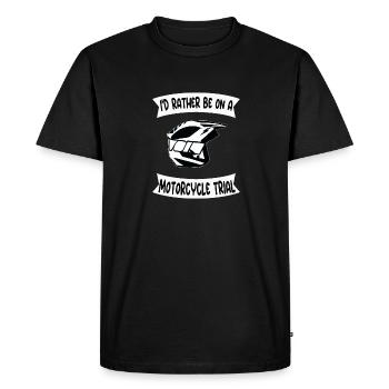 I'd rather take part in a motorcycle trial - Men's Premium Organic T-Shirt - black - Front - Nico (187cm)