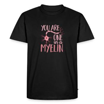 Infirmière en neurologie Neurologue du cerveau - T-shirt Premium bio Homme - noir - Devant - Nico (187cm)