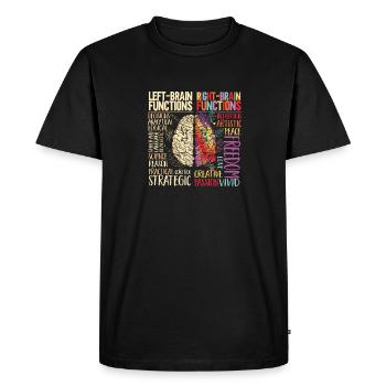 Neurologie, Infirmière, Cerveau, Neurologue - T-shirt Premium bio Homme - noir - Devant - Nico (187cm)