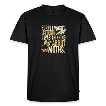 Moths Insect Collector Entomologist - Men's Premium Organic T-Shirt - black - Front - Nico (187cm)