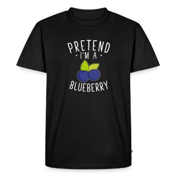Blueberry, Fruit, Blueberry - Men's Premium Organic T-Shirt - black - Front - Nico (187cm)