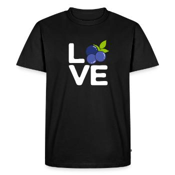 Blueberry, Fruit, Blueberry - Men's Premium Organic T-Shirt - black - Front - Nico (187cm)