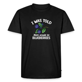 Blueberry, Fruit, Blueberry - Men's Premium Organic T-Shirt - black - Front - Nico (187cm)
