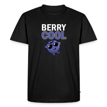 Blueberry, Fruit, Blueberry - Men's Premium Organic T-Shirt - black - Front - Nico (187cm)
