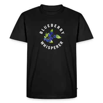 Blueberry, Fruit, Blueberry - Men's Premium Organic T-Shirt - black - Front - Nico (187cm)