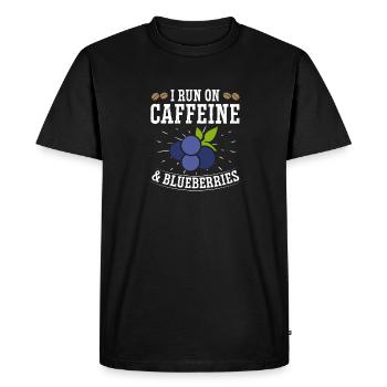 Blueberry, Fruit, Blueberry - Men's Premium Organic T-Shirt - black - Front - Nico (187cm)