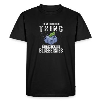 Blueberry, Fruit, Blueberry - Men's Premium Organic T-Shirt - black - Front - Nico (187cm)