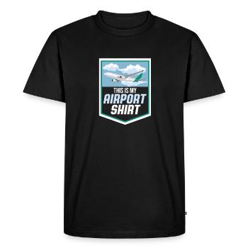 Vacation Trip This Is My Airport Shirt Traveler - Men's Premium Organic T-Shirt - black - Front - Nico (187cm)