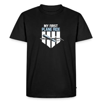 My First Airplane Ride Vacation Trip Traveler - Men's Premium Organic T-Shirt - black - Front - Nico (187cm)
