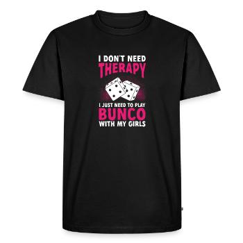 Jeu de dés Bunco - T-shirt Premium bio Homme - noir - Devant - Nico (187cm)