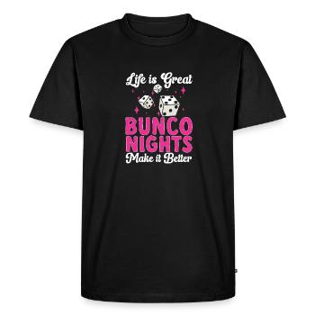 Jeu de dés Bunco - T-shirt Premium bio Homme - noir - Devant - Nico (187cm)