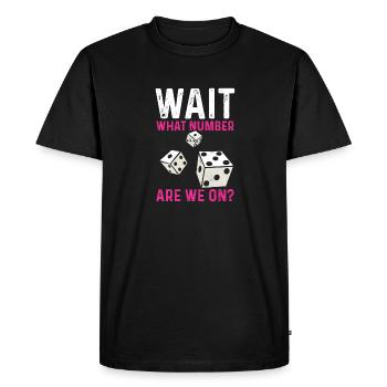 Jeu de dés Bunco - T-shirt Premium bio Homme - noir - Devant - Nico (187cm)