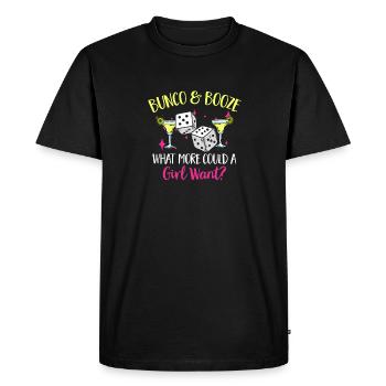 Jeu de dés Bunco - T-shirt Premium bio Homme - noir - Devant - Nico (187cm)