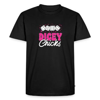 Jeu de dés Bunco - T-shirt Premium bio Homme - noir - Devant - Nico (187cm)