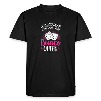 Jeu de dés Bunco - T-shirt Premium bio Homme - noir - Devant - Nico (187cm)