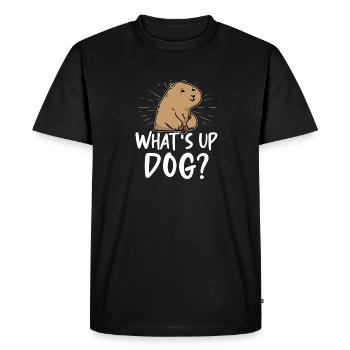 Chien de prairie - T-shirt Premium bio Homme - noir - Devant - Nico (187cm)