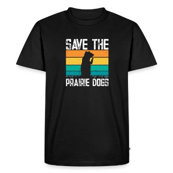 Chien de prairie - T-shirt Premium bio Homme - noir - Devant - Nico (187cm)