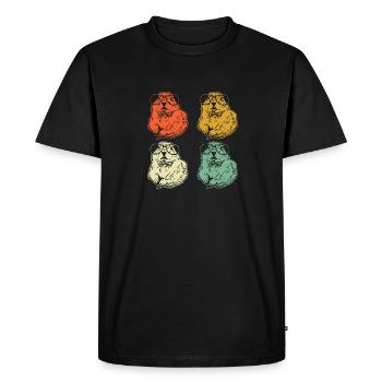 Chien de prairie - T-shirt Premium bio Homme - noir - Devant - Nico (187cm)
