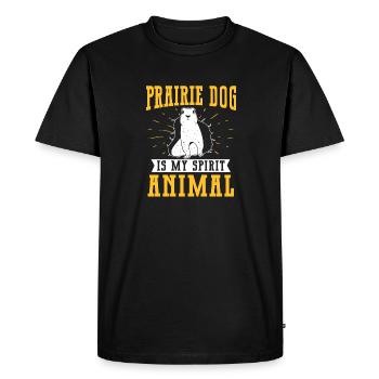 Chien de prairie - T-shirt Premium bio Homme - noir - Devant - Nico (187cm)