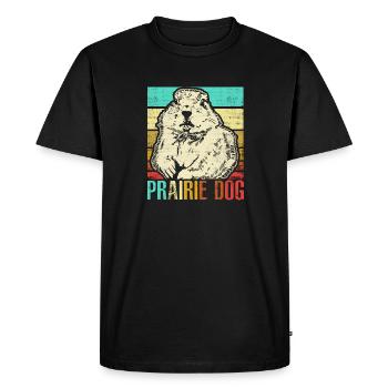 Chien de prairie - T-shirt Premium bio Homme - noir - Devant - Nico (187cm)