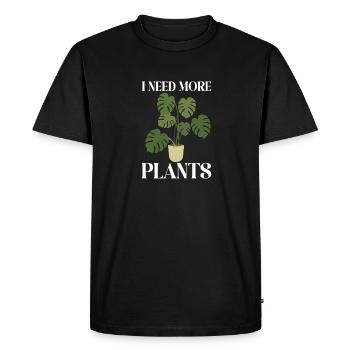 Monstera Deliciosa Albo Botanical Houseplant - Men's Premium Organic T-Shirt - black - Front - Nico (187cm)