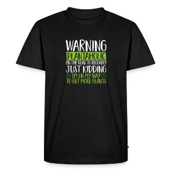 Monstera Deliciosa Albo Botanical Houseplant - Men's Premium Organic T-Shirt - black - Front - Nico (187cm)