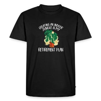 Monstera Deliciosa Albo Botanical Houseplant - Men's Premium Organic T-Shirt - black - Front - Nico (187cm)