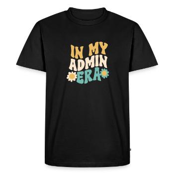 Secrétaire, Adjointe administrative, Commis de bureau - T-shirt Premium bio Homme - noir - Devant - Nico (187cm)