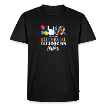 Behavioral Technician Vibes Registered ABA - Men's Premium Organic T-Shirt - black - Front - Nico (187cm)