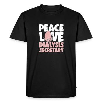 Secrétaire de dialyse Spécialiste de la dialyse - T-shirt Premium bio Homme - noir - Devant - Nico (187cm)