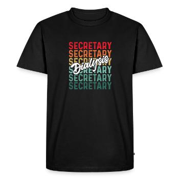 Secrétaire de dialyse Spécialiste de la dialyse - T-shirt Premium bio Homme - noir - Devant - Nico (187cm)