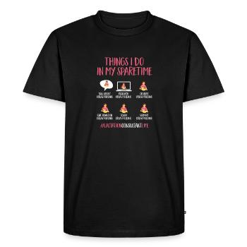 Consultante en lactation IBCLC - T-shirt Premium bio Homme - noir - Devant - Nico (187cm)