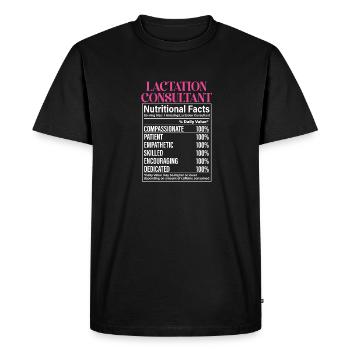 Consultante en lactation IBCLC - T-shirt Premium bio Homme - noir - Devant - Nico (187cm)