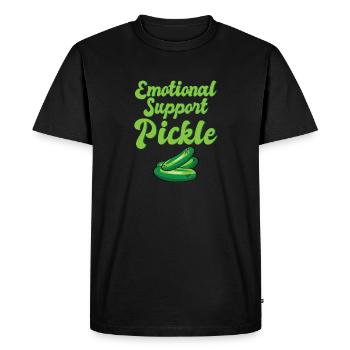 Soutien émotionnel Cornichon Humanité Gentillesse - T-shirt Premium bio Homme - noir - Devant - Nico (187cm)