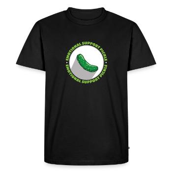 Soutien émotionnel Cornichon Humanité Gentillesse - T-shirt Premium bio Homme - noir - Devant - Nico (187cm)