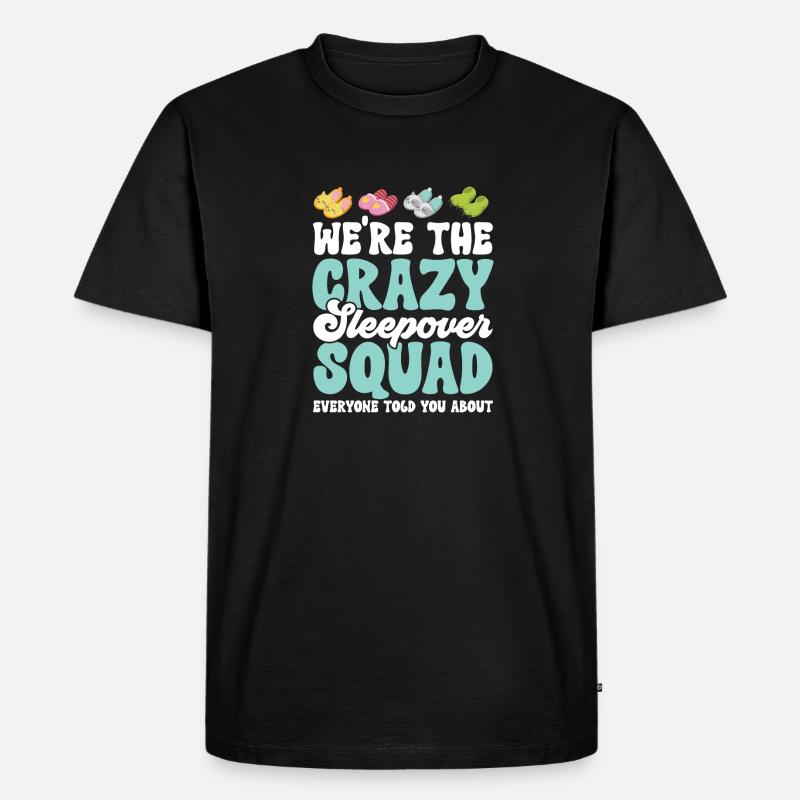 Übernachtungsparty Pyjama Pyjamaparty - Männer Premium Bio T-Shirt - Schwarz