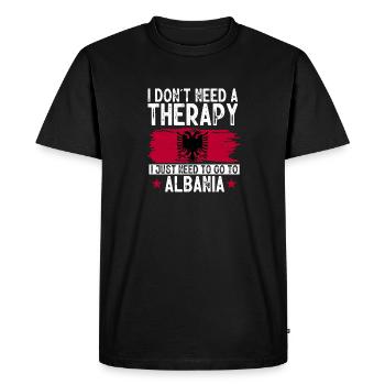 Drapeau albanais Aigle albanais Shqiponja - T-shirt Premium bio Homme - noir - Devant - Nico (187cm)
