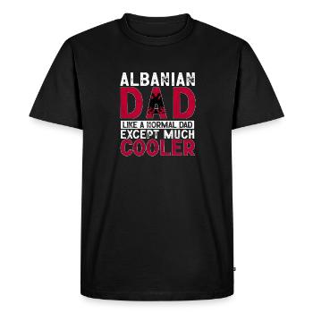 Drapeau albanais Aigle albanais Shqiponja - T-shirt Premium bio Homme - noir - Devant - Nico (187cm)