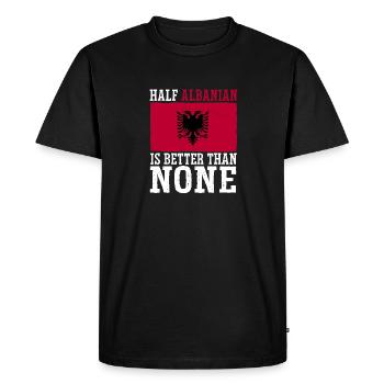 Drapeau albanais Aigle albanais Shqiponja - T-shirt Premium bio Homme - noir - Devant - Nico (187cm)