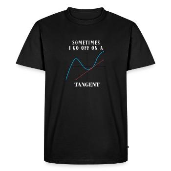 Sometimes I Go Off On A Tangent Math Humor - Men's Premium Organic T-Shirt - black - Front - Nico (187cm)