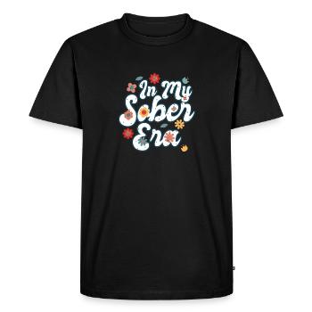 La vie sobre à l’ère de la sobriété Boire de l’alcool - T-shirt Premium bio Homme - noir - Devant - Nico (187cm)
