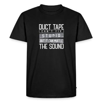 Duct Tape Panzertape Handwerker Klebeband - Männer Premium Bio T-Shirt - Schwarz - Vorne - Nico (187cm)