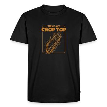 Funny Farming Quotes This Is My Crop Top Farmer - Men's Premium Organic T-Shirt - black - Front - Nico (187cm)
