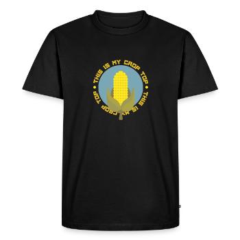 Funny Farming Quotes This Is My Crop Top Farmer - Men's Premium Organic T-Shirt - black - Front - Nico (187cm)