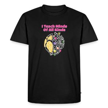 Cadeaux d’enseignants en éducation spécialisée Amour de l’enseignement - T-shirt Premium bio Homme - noir - Devant - Nico (187cm)